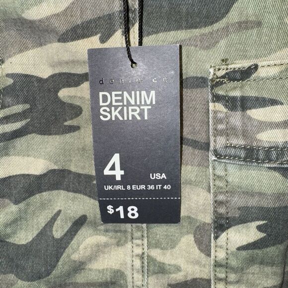 Denim & Co. Camouflage Cargo Miniskirt Women’s Size 4 New W/Tags - Picture 5 of 6
